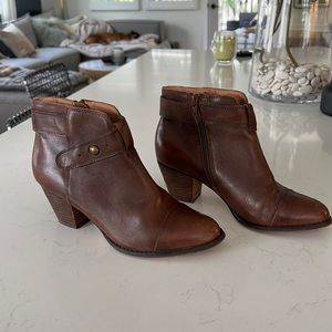 Brown Leather Booties 7